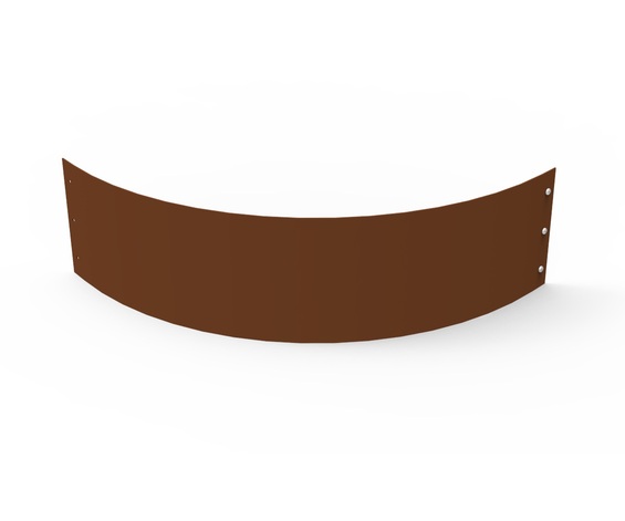 Kantstål Corten 18 cm r=45 cm